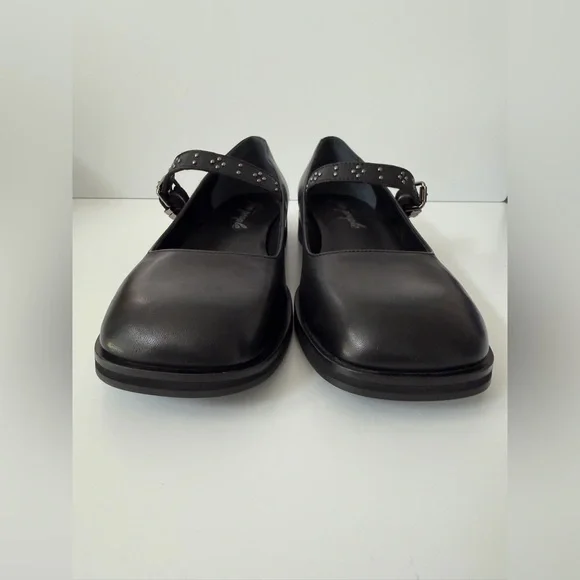 NWT Free People Mary Janes in Black Leather, Size 9 - Picture 3 of 10